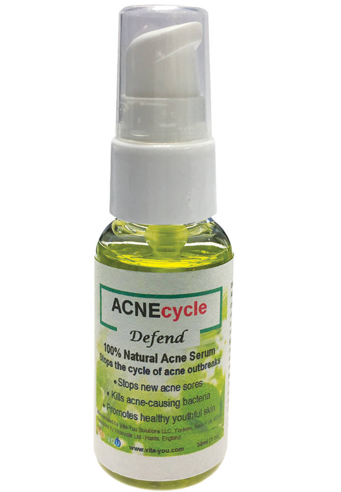 ACNEcycle DEFEND | 100% Natural acne | prevents acne | Homeopathic | vitamin D | tea tree oil