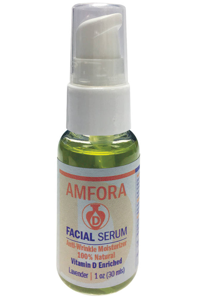 AMFORA Facial Serum | 100% Natural | Moisturizer | vitamin D  | anti-wrinkle | lavender |  botanical oils |